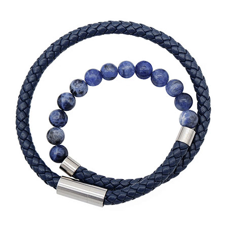 Leather&Beaded Bracelet