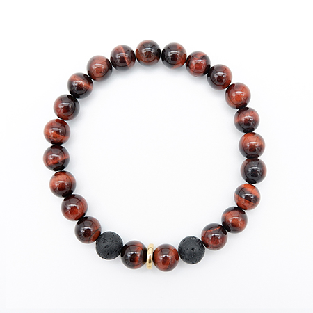 Red Tiger Eye Bead Bracelet