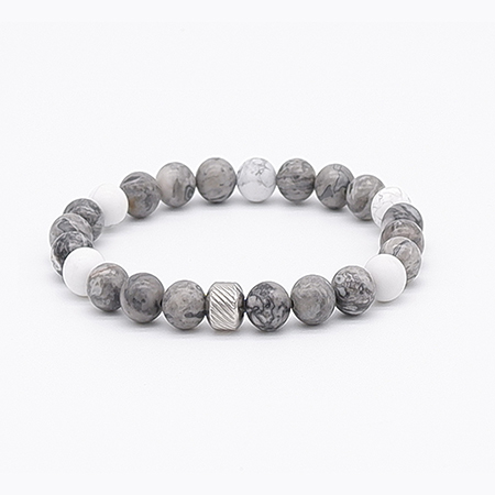 Map Jasper Beaded Bracelet