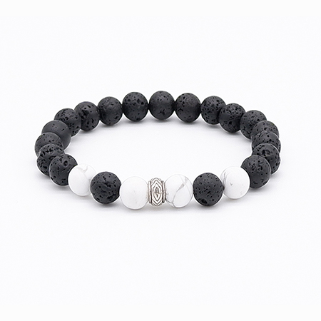 Lava Stone With Howlite