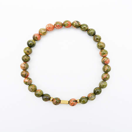 Unakite Beaded Bracelet