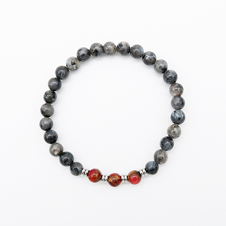 Larvikite Beaded Bracelet