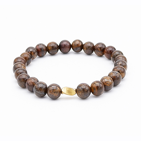 Bronzite Beaded Bracelet