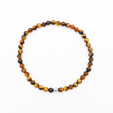 4mm Yellow Tiger Eye Bracelet