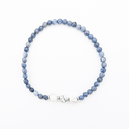 4mm Blue Coral Bracelet