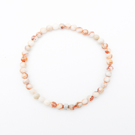 4mm Red Web Jasper Bracelet