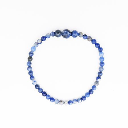 4mm Sodalite Beaded Bracelet