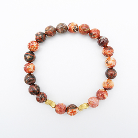 8mm Bead With Brass Spacers